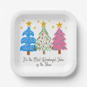 It's The Most Wonderful Time Christmas  Pappteller (Vorderseite)