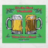 Its the Most Wonderful Time For a Beer Bierflaschenetikett (Einzelnes Label)