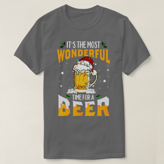 Its The Most Wonderful Time For A Beer Christmas S T-Shirt (Design vorne)