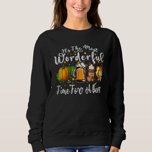 It's The Most Wonderful Time For A Beer Fall Thank Sweatshirt (Vorderseite)