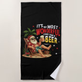 It's The Most Wonderful Time for a Beer Funny Sant Strandtuch (Vorderseite)