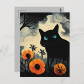Its the most wonderful time of the year black cat postkarte (Vorne/Hinten)