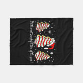 It's The Most Wonderful Time Of The Year Christmas Fleecedecke (Vorderseite (Horizontal))