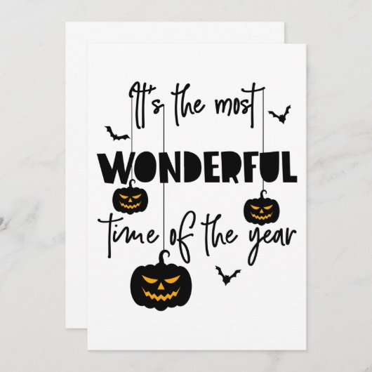 It's the Most Wonderful Time of the Year Halloween Dankeskarte (Vorne/Hinten)