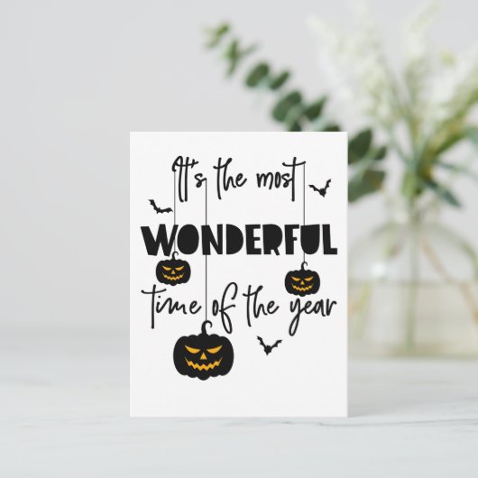 It's the Most Wonderful Time of the Year Halloween Postkarte (Stehend Vorderseite)