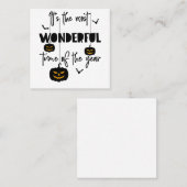 It's the Most Wonderful Time of the Year Halloween Quadratische Visitenkarte (Vorne/Hinten)