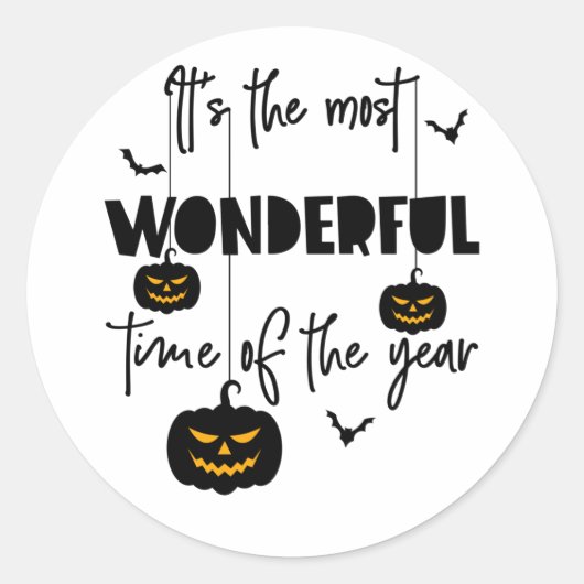 It's the Most Wonderful Time of the Year Halloween Runder Aufkleber (Vorderseite)