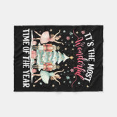 It's The Most Wonderful Time Of The Year Nutcracke Fleecedecke (Vorderseite (Horizontal))