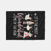 It's The Most Wonderful Time Of The Year Nutcracke Fleecedecke (Vorderseite (Horizontal))