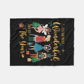 It's The Most Wonderful Time Of The Year Nutcracke Fleecedecke (Vorderseite (Horizontal))