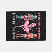 It's The Most Wonderful Time Of The Year Nutcracke Fleecedecke (Vorderseite (Horizontal))