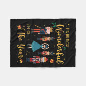 Its The Most Wonderful Time Of The Year Nutcracker Fleecedecke (Vorderseite (Horizontal))