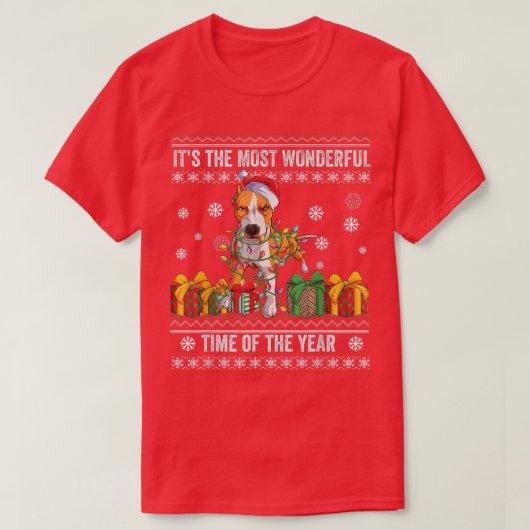 Its The Most Wonderful Time Of The Year Pitbull Sa T-Shirt (Design vorne)