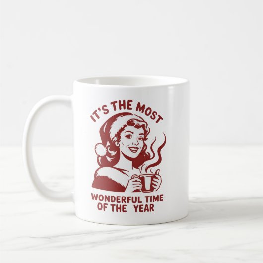 It's The Most Wonderful Time Snarky Christmas Kaffeetasse (Links)