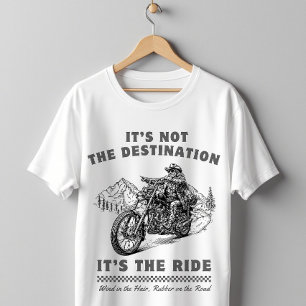 It's The Ride Vintage-Totenkopf-Biker T-Shirt