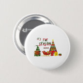 Its The Season Again Christmas Gnome Button (Vorne & Hinten)