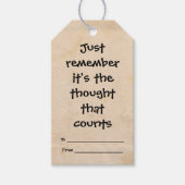 Its the thought that counts humor geschenkanhänger (Vorderseite)