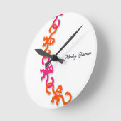 It's time for Monkey Business Round Wall Clock Runde Wanduhr (Winkel)