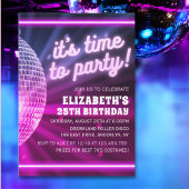 It's time to Party | Disco Birthday Theme Einladung