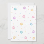 It's Time to Paw-ty Party Animals Kids Birthday Einladung (Rückseite)