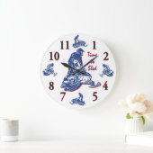 Its Time to Sled - Snowmobile Clock Große Wanduhr (Zuhause)
