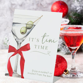 It's Tini Time Chic Dirty Martini Cocktail Bar Sockelschild