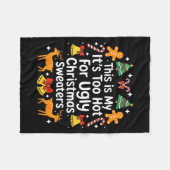 Its Too Hot For Ugly Christmas Sweaters Fleecedecke (Vorderseite (Horizontal))