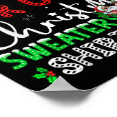 Its Too Hot For Ugly Christmas Sweaters Funny Xmas Poster (Ecke)