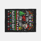 It's Too Hot For Ugly Christmas Sweaters Lemur Ani Fleecedecke (Vorderseite (Horizontal))
