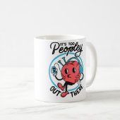 It'S Too Peopley Out There Funny Antisocial Knitti Kaffeetasse (VorderseiteRechts)