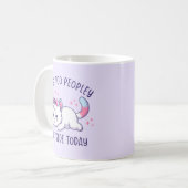It's Too Peopley Outside Today - Kawaii Sad Cat Kaffeetasse (Vorderseite Links)