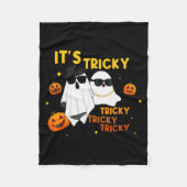 It's Tricky Tricky Tricky Funny Ghost Boo Hallowee Fleecedecke (Vorderseite)