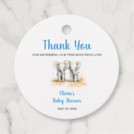 It's twin Boys Baby Shower Favour Tags Geschenkanhänger
