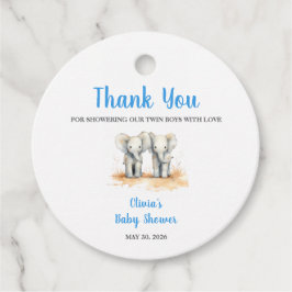 It's twin Boys Baby Shower Favour Tags Geschenkanhänger