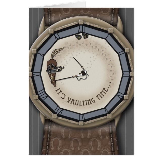 "It's Vaulting Time"-Karte (Vorne)