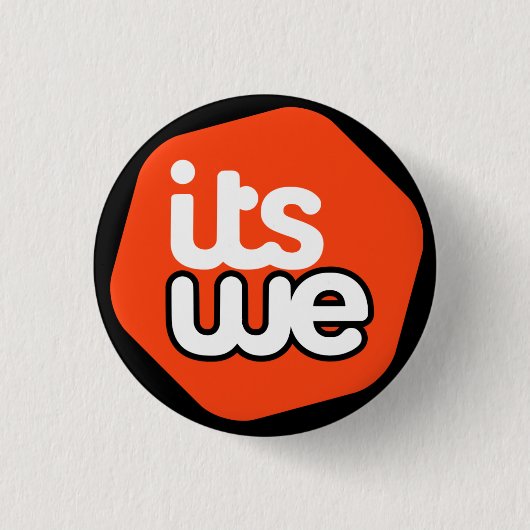 It's We - parody logo - button (Vorderseite)