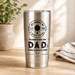 It's What I Do I Smoke Meat Funny Dad BBQ Heart Thermobecher