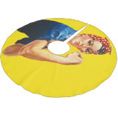 It's Your Custom Rosie Party on a Polyester Weihnachtsbaumdecke (Schrägansicht)