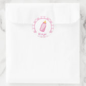 its zu girl runder aufkleber (Tasche)