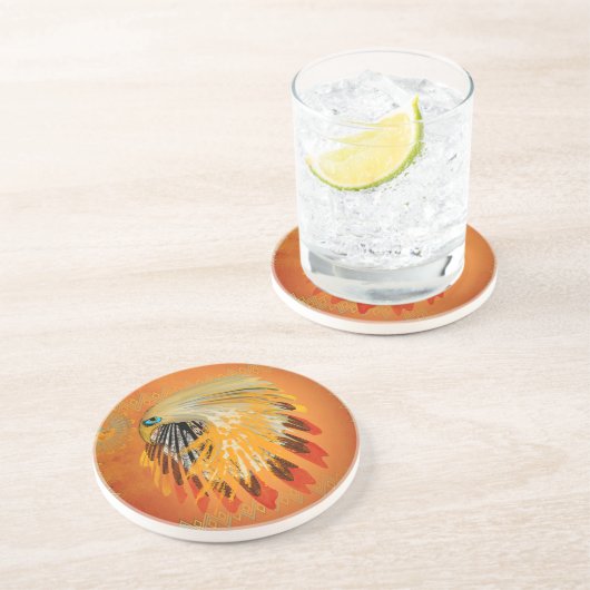 Itsá (Eagle) Sandstein Untersetzer (Seite)