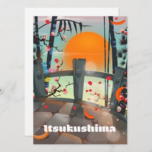 Itsukushima Japan Reiseplakat (Vorne/Hinten)