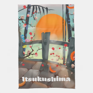 Itsukushima Japan Reiseplakat Geschirrtuch