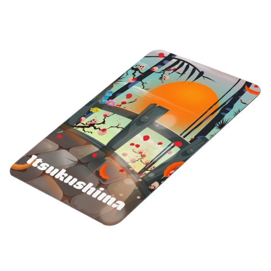 Itsukushima Japan Reiseplakat Magnet (Linke Seite)