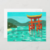 Itsukushima Shrine Postcard Feiertagspostkarte (Vorne/Hinten)