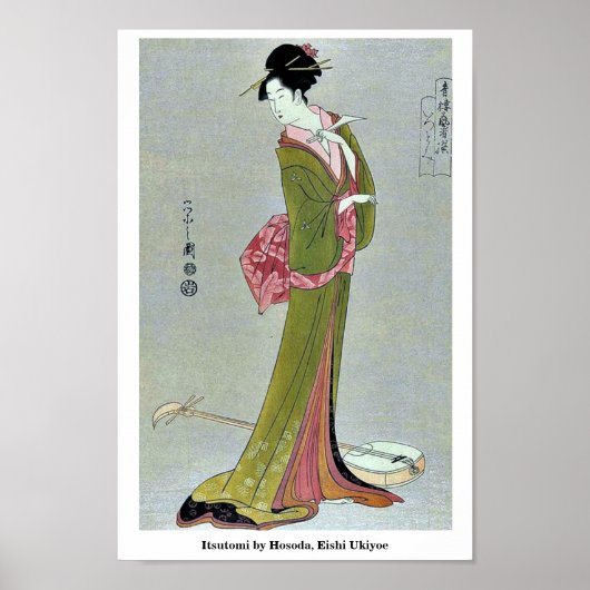 Itsutomi von Hosoda, Eishi Ukiyoe Poster (Vorne)
