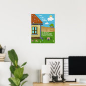 Itsy Bitsy Spider Kinderreim-Klassenzimmerposter Poster (Heimbüro)