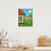 Itsy Bitsy Spider Kinderreim-Klassenzimmerposter Poster (Küche)