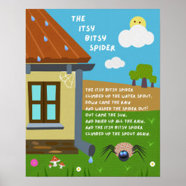 Itsy Bitsy Spider Kinderreim-Klassenzimmerposter Poster