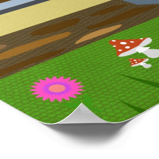 Itsy Bitsy Spider Nursery Rhyme Classroom Poster (Ecke)