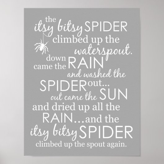 Itsy Bitsy Spider Poster (Vorne)